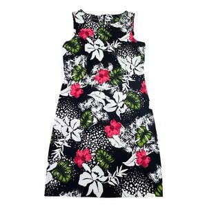 I.N. Studio Dress Women's Size 10 Tropical Floral Sleeveless Floral Office